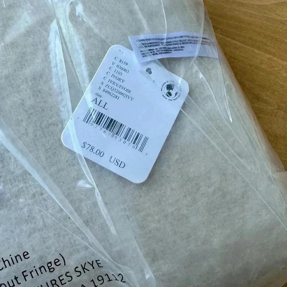 Free People Skye Stripe Fringe Throw Blanket, Cozy Rainbow Accent Blanket, OS - Picture 3 of 8